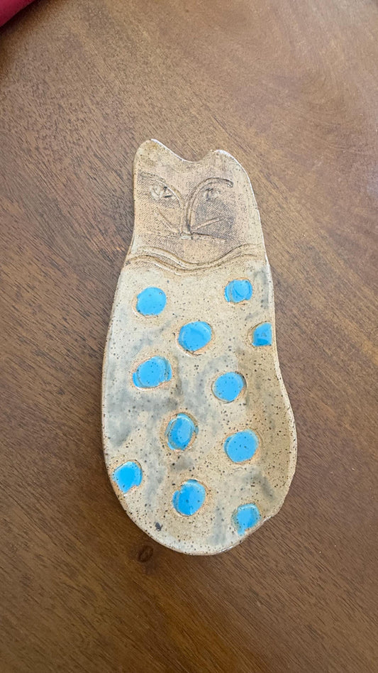 Spoonrest - Bluespot Cat